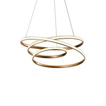 Lustre Pendente Gorgeous em estrutura em metal na cor dourada em Led 55W 3000K