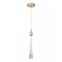 Lustre Pendente Gota Dourado 3w 3000k Bivolt Domum