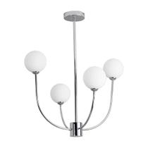 Lustre Pendente Grape Cromado e Branco Globo para 4x G9 Starlux ST2629