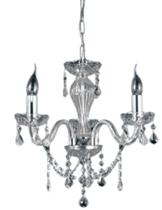 Lustre Pendente Harmonia Cristal 3 Braços Para Led 46 Cm
