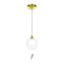 Lustre Pendente Harmony Bolinha Dourado + Lampada G9 6000k