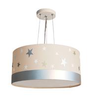 Lustre Pendente Infantil Estrelas Cúpula 30x15 2e27 Cru 2 em 1
