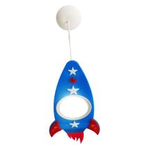 Lustre Pendente Infantil Foguete Nave - Quarto Menino Kid