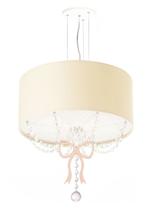 Lustre Pendente Infantil Laço Cúpula Crú 30X15 2E27