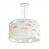 Lustre Pendente Infantil Nuvens Duplo Com Recortes 30x16 Rosa Lustre Pendente Infantil Nuvens Duplo Com Recortes 30x16 Rosa