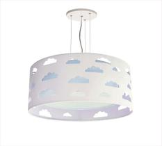 Lustre Pendente Infantil Nuvens Duplo Com Recortes 30x16