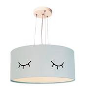 Lustre Pendente Infantil Olhinho Cúpula 30x15 2e27 Bivolt Azul