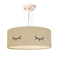 Lustre Pendente Infantil Olhinho Cúpula 40x15 2e27 Bivolt Cáqui