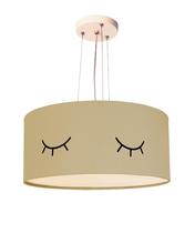 Lustre Pendente Infantil Olhinho Cúpula Branco 30X15 2E27