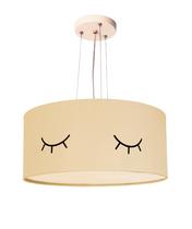 Lustre Pendente Infantil Olhinho Cúpula Branco 30X15 2E27