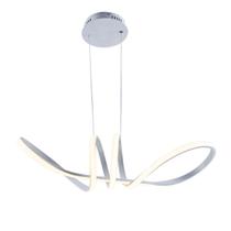 Lustre Pendente Infinity Desing Moderno Led Integrado Curvas 61W Bivolt Cor:Branco