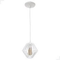 Lustre Pendente Ivy Losango Branco