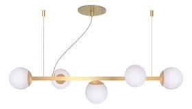 Lustre Pendente Jabuticaba 5 Globos Sala Escritório Bivolt Estrutura Champanhe Lustre Pendente Jabuticaba 5 Globos Sala Escritório Bivolt Estrutura Champanhe