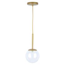 Lustre Pendente Jabuticaba Globo De Vidro Dourado