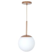 Lustre Pendente Jabuticaba Rose Gold Globo de Vidro 20 cm Lustre Pendente Jabuticaba Rose Gold Globo de Vidro 20 cm