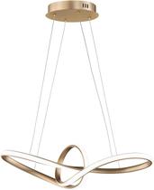 Lustre Pendente LED 40 W design moderno bivolt 3 em 1 Gold - Dubai