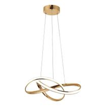 Lustre Pendente Led 40W Infinito Moderno Luz 3em1 Dourado - Ilumilider