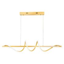 Lustre Pendente Led 45w 3 Em 1 Moderno Sala Quarto Dourado 110v/220v