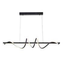 Lustre Pendente Led 45w 3 Em 1 Moderno Sala Quarto Preto 110V/220V