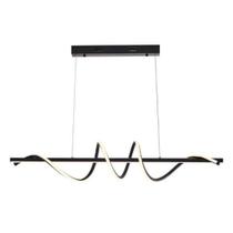 Lustre Pendente Led 45w 3 Em 1 Moderno Sala Quarto Preto