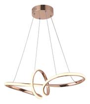 Lustre Pendente LED 50W Rose Design Elegante para Sala Lustre Pendente LED 50W Rose Design Elegante para Sala