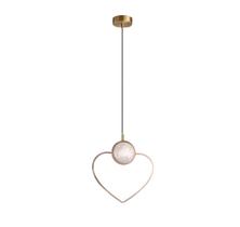 Lustre Pendente LED 7W Coração Dourado 3000K Bivolt Lustre Pendente LED 7W Coração Dourado 3000K Bivolt