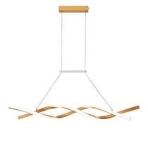 Lustre Pendente Led Aspiral 3000K Ondas Moderno Decoraçao Casa Sala de Jantar Recepçao Empresarial Residencial Iluminaçao Ambiente