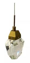 Lustre Pendente Led Cristal 3w Diamante Lapidado Bronze