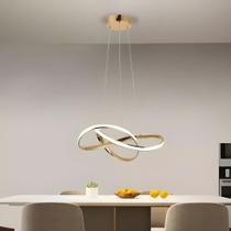 Lustre Pendente Led De Teto Para Sala Quartos Wave Curvas Infinito Led Moderno 40W 3 Em 1 Lustre Pendente Led De Teto Para Sala Quartos Wave Curvas Infinito Led Moderno 40W 3 Em 1