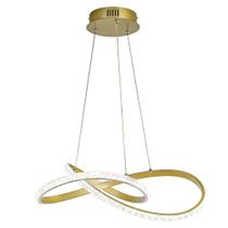 Lustre Pendente Led Design Moderno Cristal Luz 3 em 1 Sala