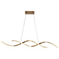 Lustre Pendente Led Espiral Gold Luminária Moderna Mesa 110V/220V - Nitrolux