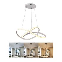 Lustre Pendente Led Flat Retorcido 3 tonalidades de luz