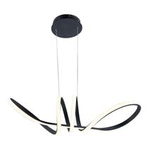 Lustre Pendente Led Infinito Preto Tecnologia Switch Lustre Pendente Led Infinito Preto Tecnologia Switch