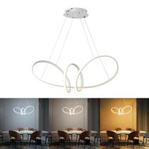 Lustre Pendente LED Infinity Branco com 3 Tonalidades de Luz