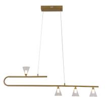 Lustre Pendente Led Moderno Calix Dourado Bella OC019