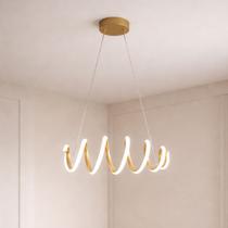 Lustre Pendente LED Sanfonado Flexível 50W Preto ou Dourado Ajustável 3 Tons Bivolt Lustre Pendente LED Sanfonado Flexível 50W Preto ou Dourado Ajustável 3 Tons Bivolt