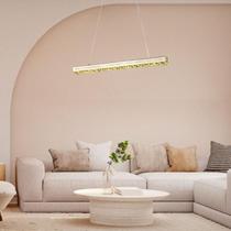 Lustre Pendente Led Strip Retangular 12W 4000k 620x40 Tokyo TKYG62412W4KRTPD Bronzearte