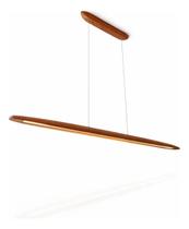 Lustre Pendente Linear 150cm Madeira Pienza Nitrolux Lustre Pendente Linear 150cm Madeira Pienza Nitrolux