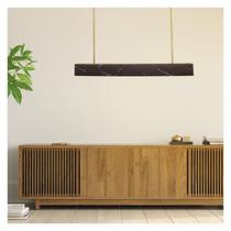 Lustre Pendente Linear em Resina Bella Iluminação