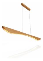 Lustre Pendente Linear Madeira Led 3000k Albero Pienza Lustre Pendente Linear Madeira Led 3000k Albero Pienza