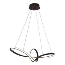 Lustre Pendente LP03, Café, LED 45W Bivolt 3 em 1 - Nitrolux