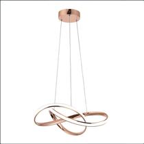 Lustre Pendente Lumier Marte 50x20cm 45w Rosé Gold Led integrado