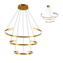 Lustre Pendente Luminaria Arco Aneis 94W Perfil Dourado Sala de Estar Quarto Casa Sala de Jantar Restaurante Cozinha Recepçao Comercial Residencial Am Lustre Pendente Luminaria Arco Aneis 94W Perfil Dourado Sala de Estar Quarto Casa Sala de Jantar Restaurante Cozinha Recepçao Comercial Residencial Am