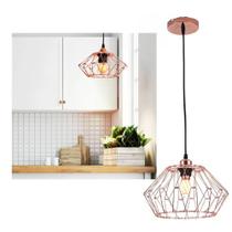 Lustre Pendente Luminaria Flexivel Ajustavel Design Moderno Metal Aramado Sala Quarto Mezanino Decoraçao Iluminaçao Luz