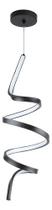 Lustre Pendente Luminária Led Espiral Domum 3000k Cor Preto