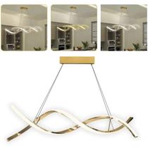 Lustre Pendente Luminaria Luxo DNA 36W Espiral Molecular Iluminaçao Sala Cozinha Quarto Mesa Jantar Teto Casa Loja Decoraçao