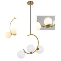 Lustre Pendente Luminaria Meia Lua Enfeite Luxo Decoraçao Sala Quarto Cozinha Casa Recepçao Comercial Residencial Luz Ambiente