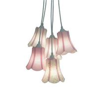 Lustre Pendente Luminária Paris Menina Tecidos Tons de Rosa