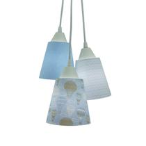 Lustre Pendente Luminária Quarto de Bebê Balão Tons de Azul