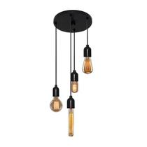 Lustre Pendente Luminária Retro Md-4162/4 Suporte Para Lâmpada / Não Inclusa - Bivolt